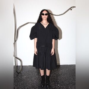 KkCo Black Puff Sleeve Dress